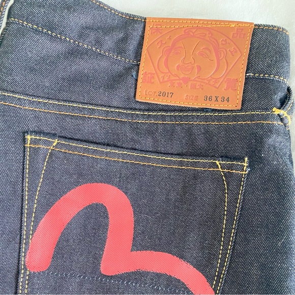 EVISU Original Seagull Icon Denim Jeans, 36" x 34" - Picture 2 of 8